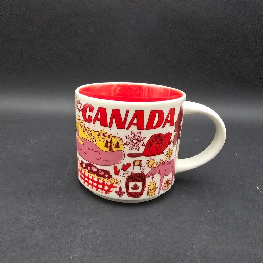 Starbucks Been There Series Canada Mug Across the Globe Collection 14oz Red